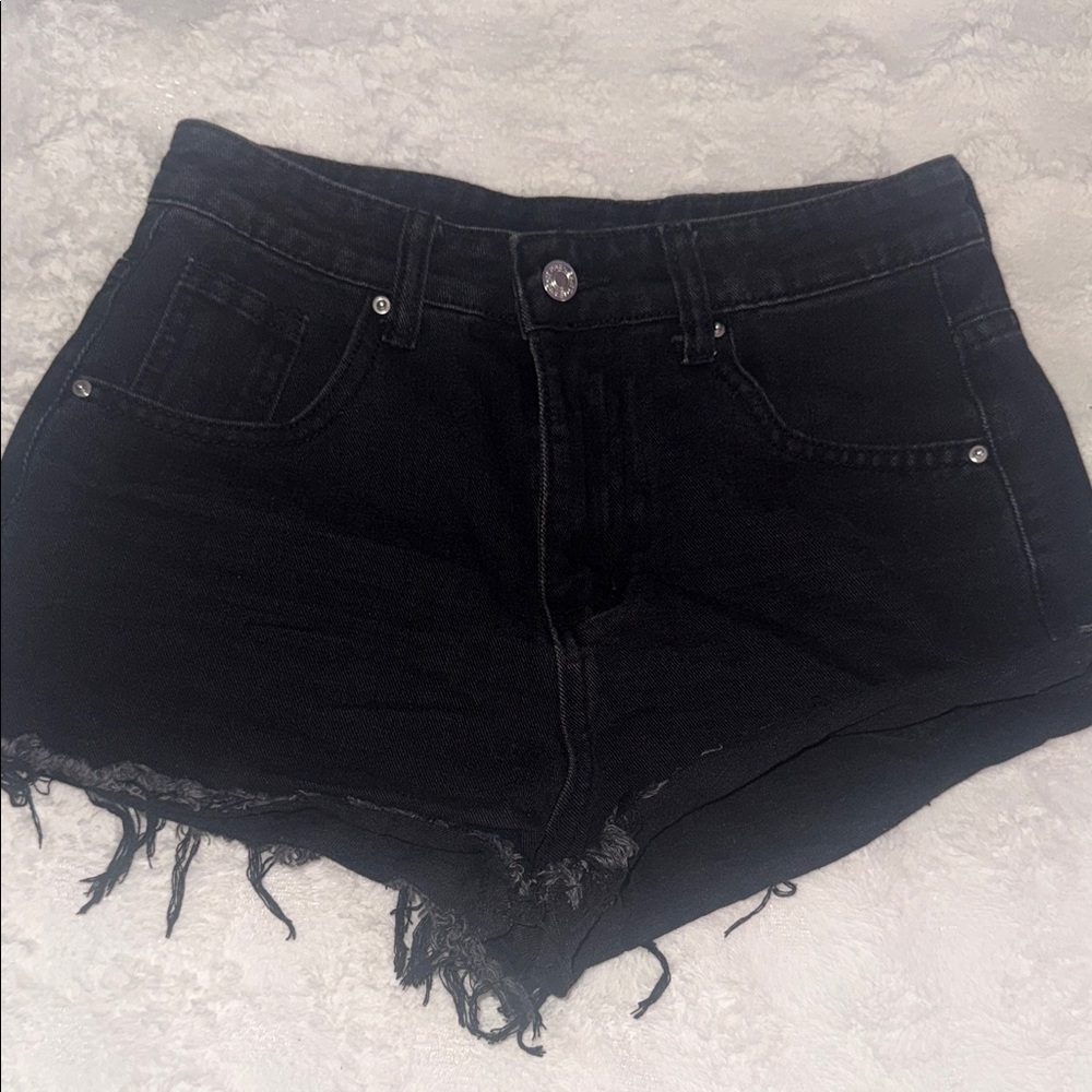 Stylish Black Denim Women Shorts